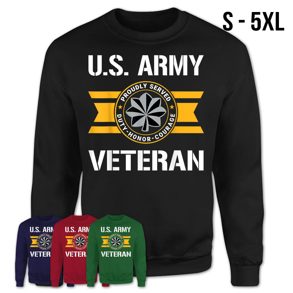 Proudly Served Us Army Veteran O5 Lieutenant Colonel T-Shirt – Teezou Store