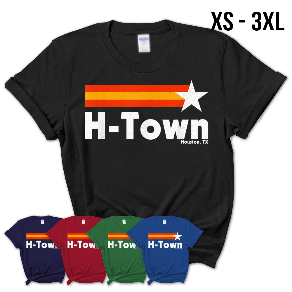 ModernistPress Hustle Town T-Shirt, Unisex * Houston TX Shirt, H-Town Gift for Him Her, Moving to Houston Housewarming, HTX Cougars Texans Astros Tee Top