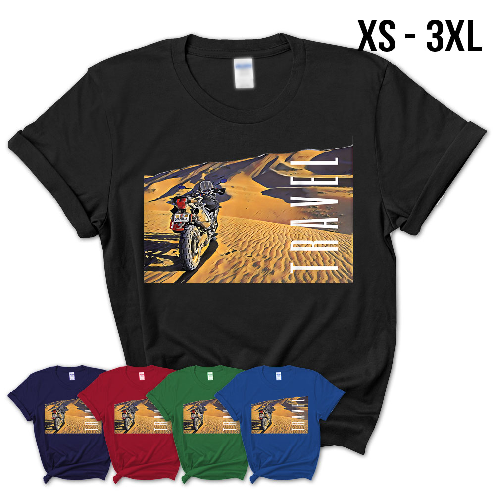 Motorcycle Travel Triumph Adventure Bike Desert Moto T-Shirt – Teezou Store