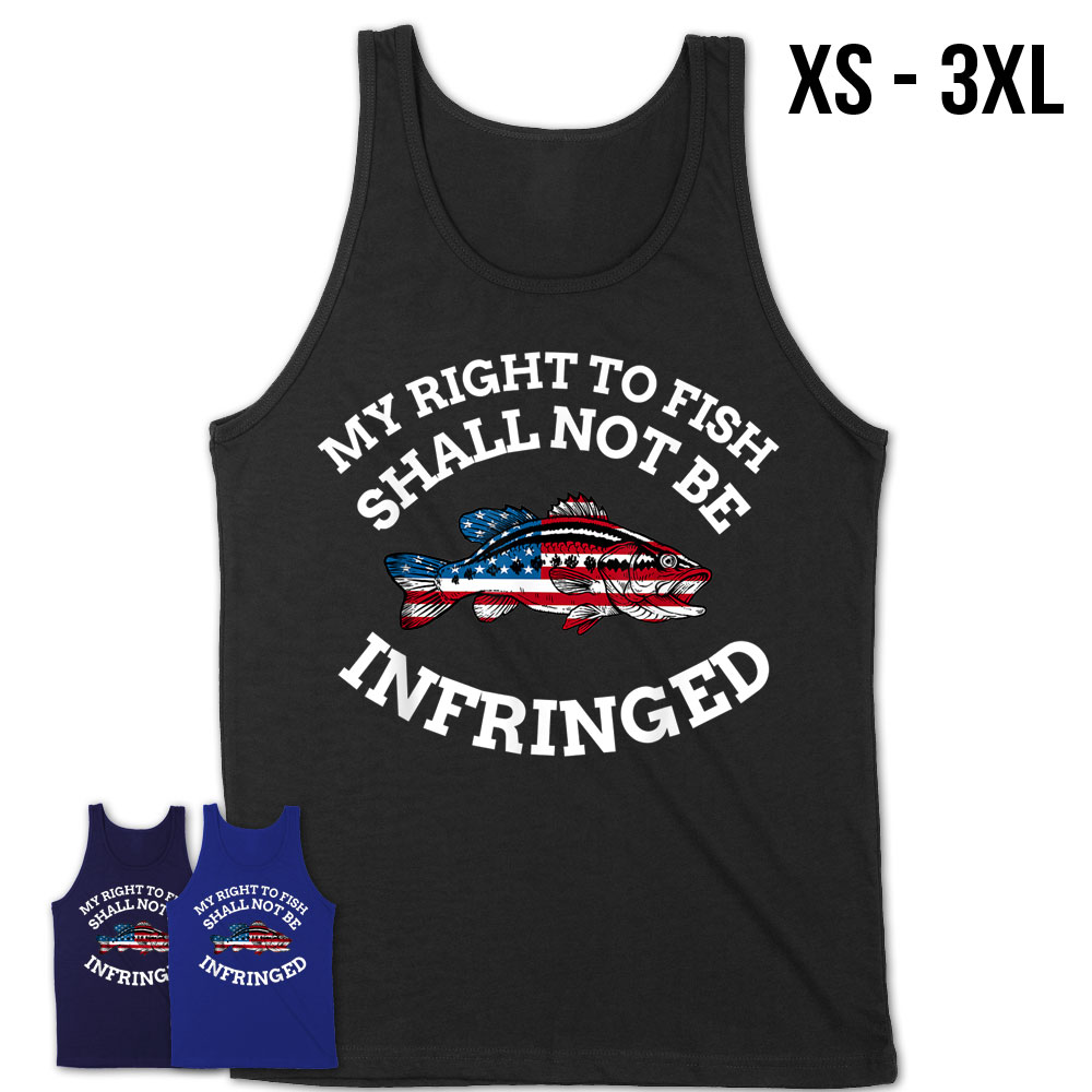 4Th Of July Fishing American Flag My Right To Fish T-Shirt – Teezou Store