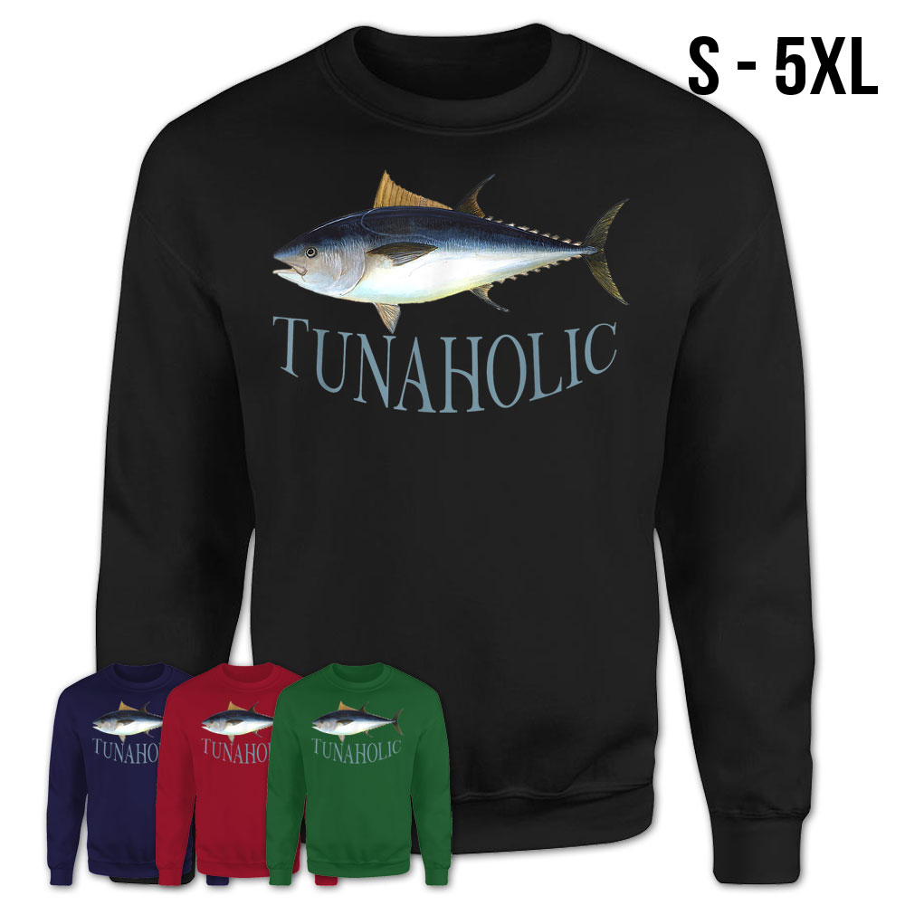 Tunaholic Bluefin Tuna Fish Illustration Fishing Fisherman T-Shirt