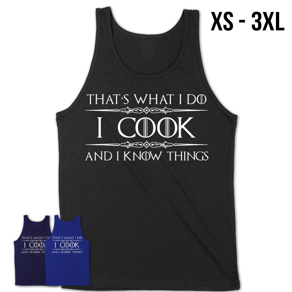 Cooking Gifts for Cooks & Chefs - I Cook and I Know Things Funny Gift Ideas  for Chef & Cooking Lovers Whether Restaurant of Home Cooker Essential  T-Shirt for Sale by merkraht