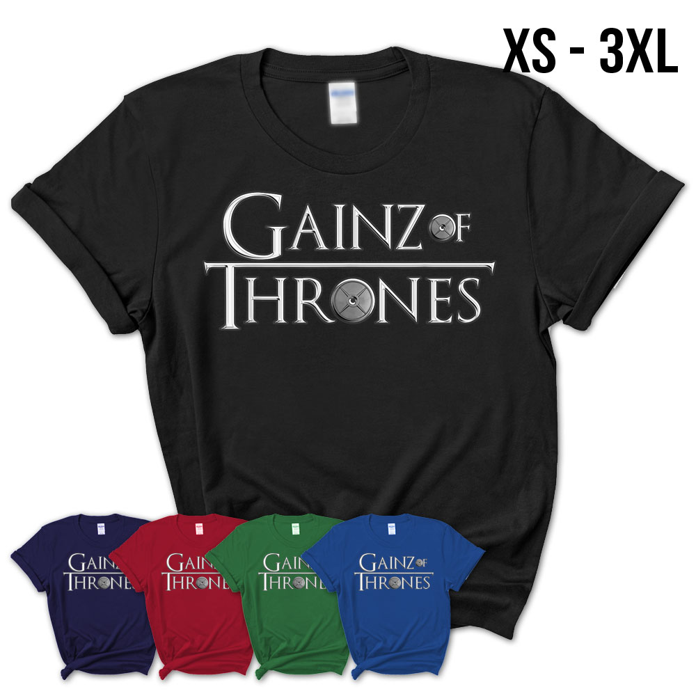 Eksperiment lancering hat Gainz Of Thrones Funny Fitness Gym Parody T-Shirt – Teezou Store