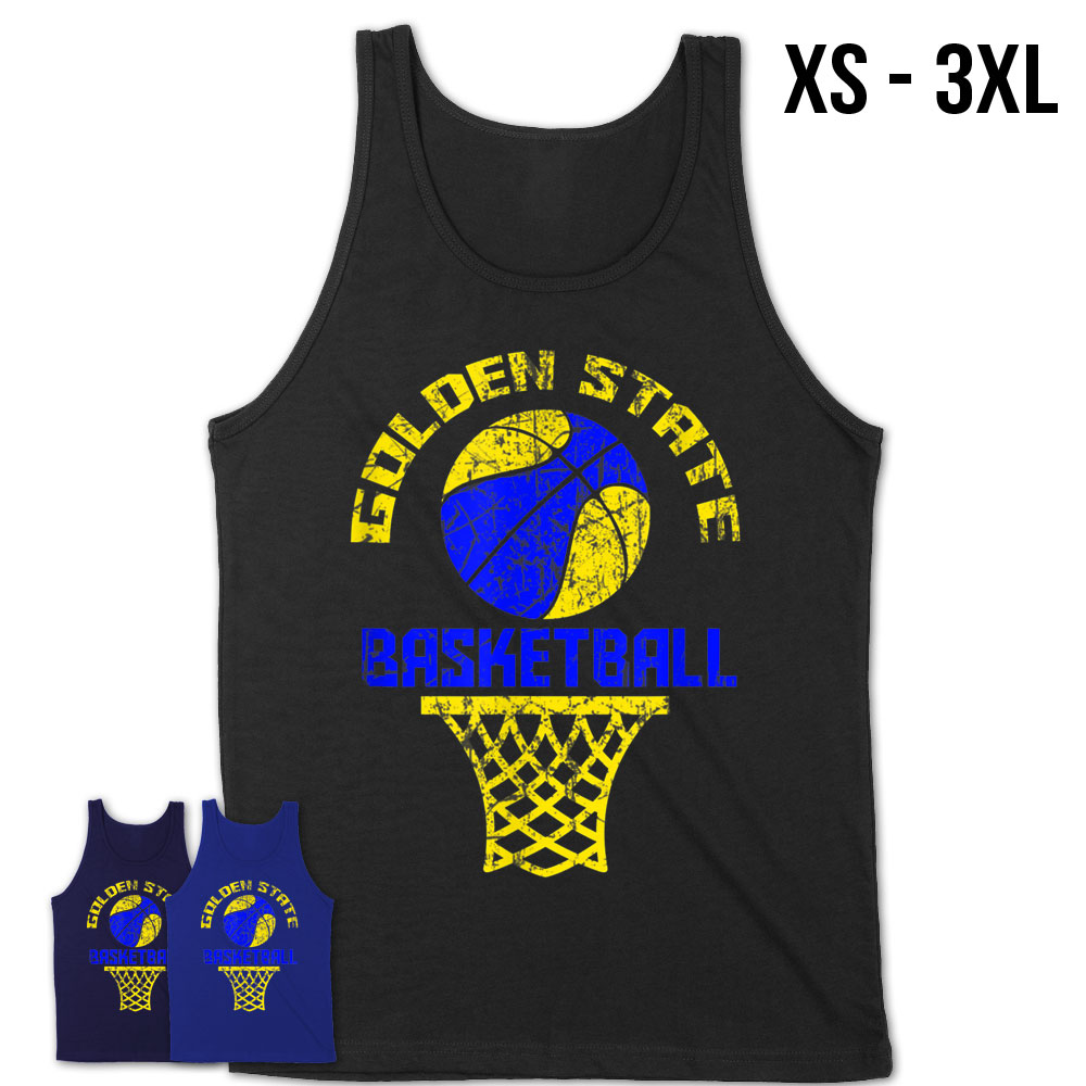 Golden State Distressed Basketball Team Fan Warrior T-Shirt – Teezou Store