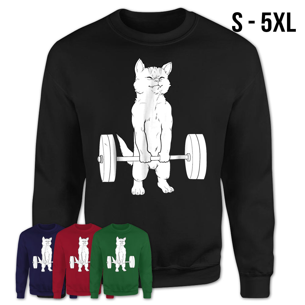 Cat Deadlift Powerlifting T Shirt Fitness Gym Lifting Weights Tee Gifts |  Poster