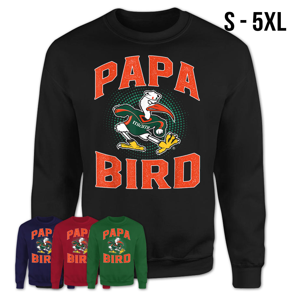 Miami Hurricanes Papa Mascot – Ver 2 T-Shirt – Apparel – Teezou Store