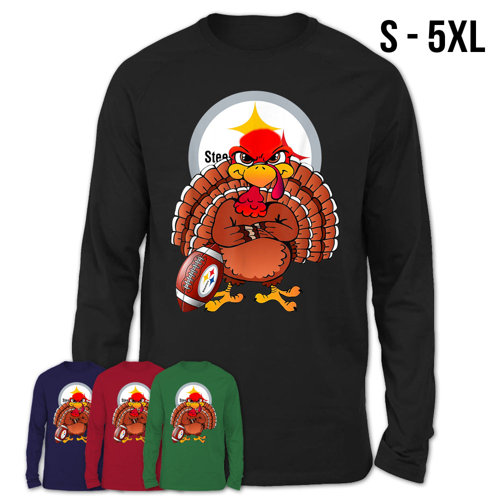 vokal dræbe pen Thanksgiving Funny Turkey Football Team Pittsburgh-Steeler T-Shirt – Teezou  Store