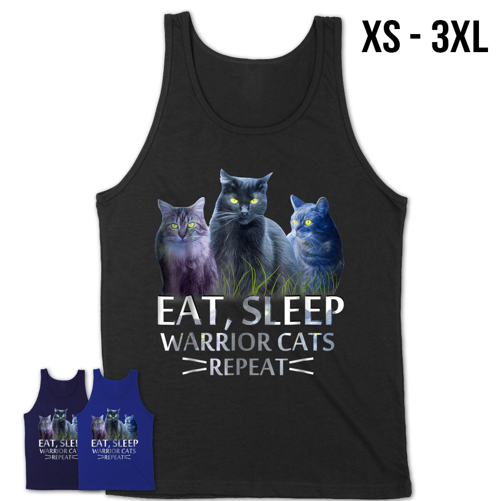 Eat Sleep Warrior Cats Repeat Shirt - Kingteeshop