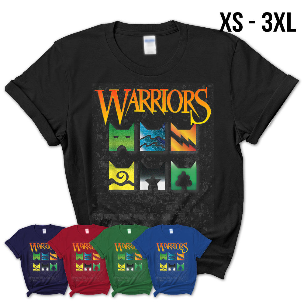 Golden Warrior Cats Clan Icons Funny V-Neck Womens T-Shirt - TeeHex