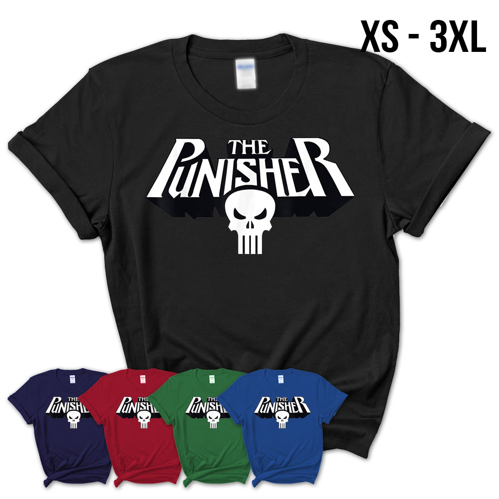 Store Retro Clean T-Shirt Teezou Marvel Punisher Classic – Logo Graphic The