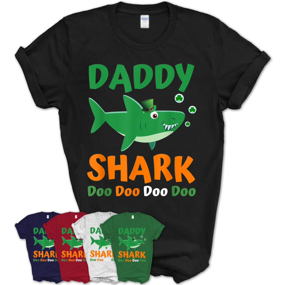 Daddy Shark Irish Shirt St Patricks Day Shirt For Men Dad T-Shirt – Teezou  Store