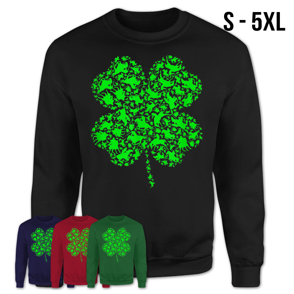 Cowboy Cowgirl & Horse Irish Shamrock Green Lucky Clover T-Shirt ...