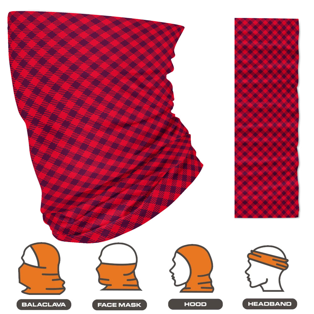 Protect Yourself with This Gear, Multi-Functional, Red Plaid Pattern