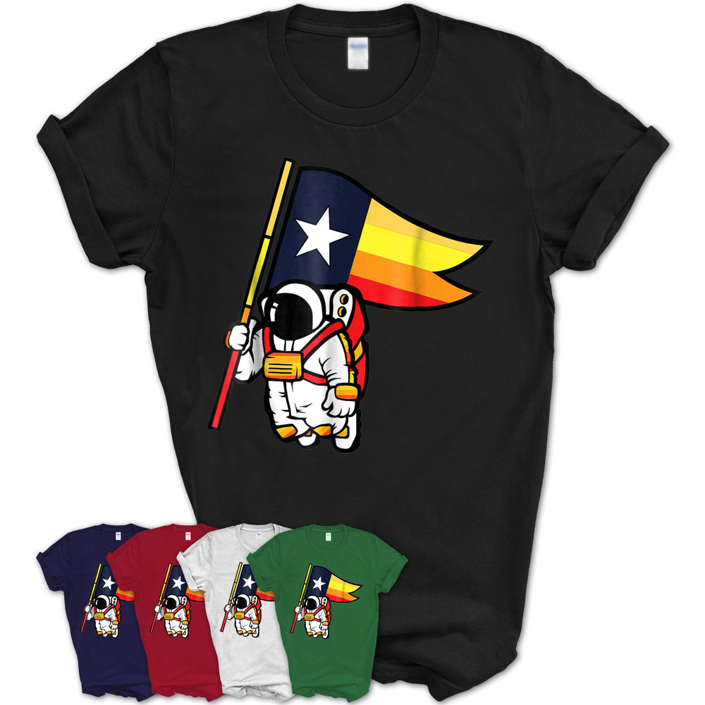 Houston Champ Texas Flag Astronaut Space City T-Shirt – Teezou Store