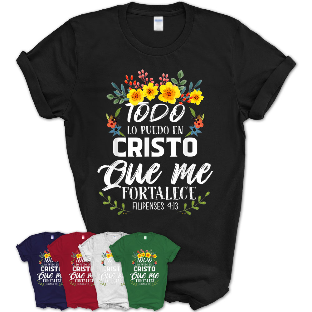 Christian Spanish Gifts Women Religious Bible Verse T-Shirt – Teezou Store