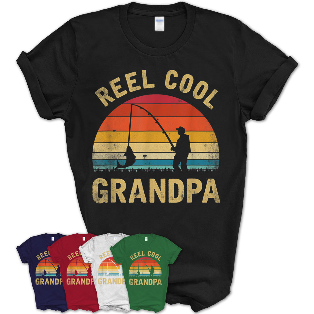 Mens Vintage Reel Cool Grandpa Fish Fishing Shirt Father'S Day Gi – Teezou  Store