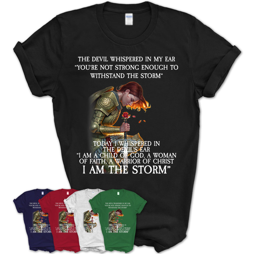 I Am A Child Of God A Woman Of Faith T-Shirt Design On Back – Teezou Store