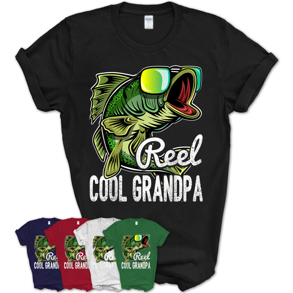 Mens Reel Cool Grandpa Fishing Sunglasses Father’S Day Gift Shirt ...