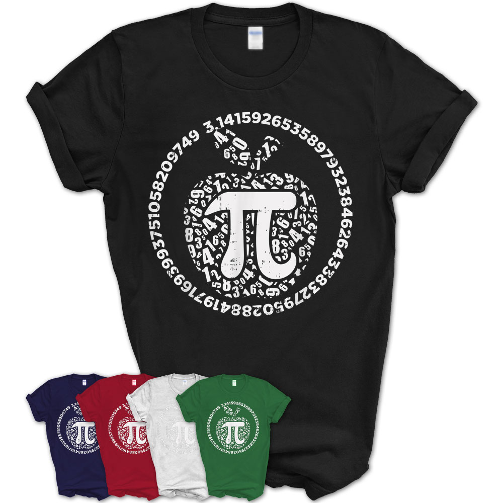 Funny Pi Day Apple Shirt 3.14 Math Teacher Student Gift T-Shirt
