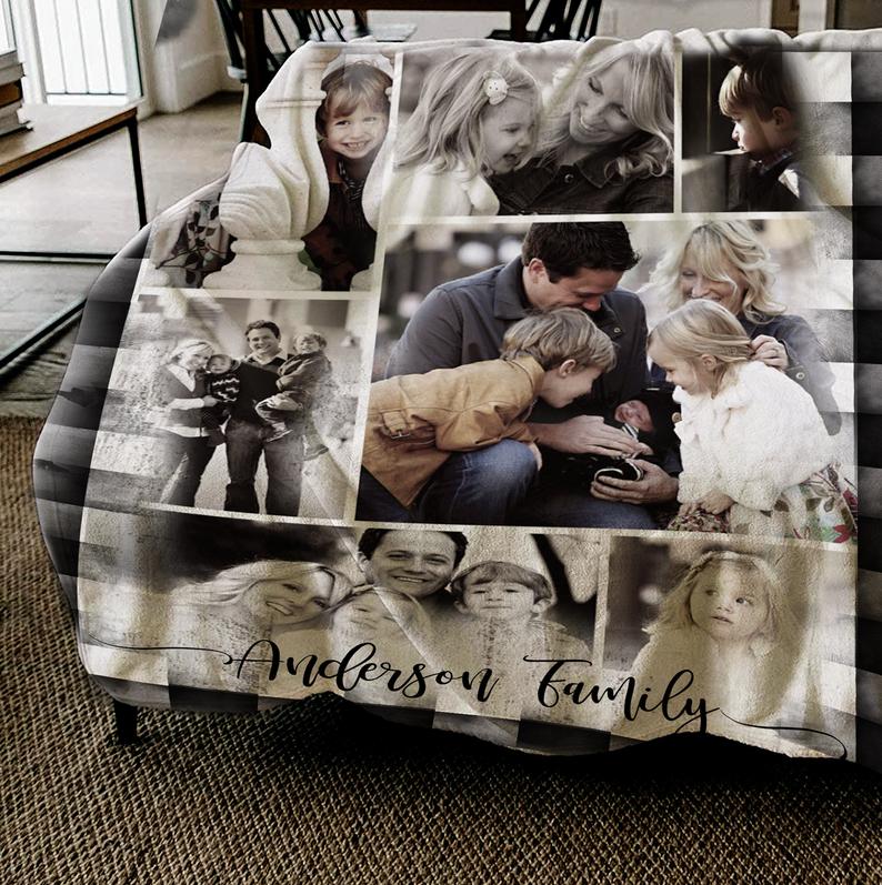 personalized blanket custom photo anniversary gift for husband gift for wife